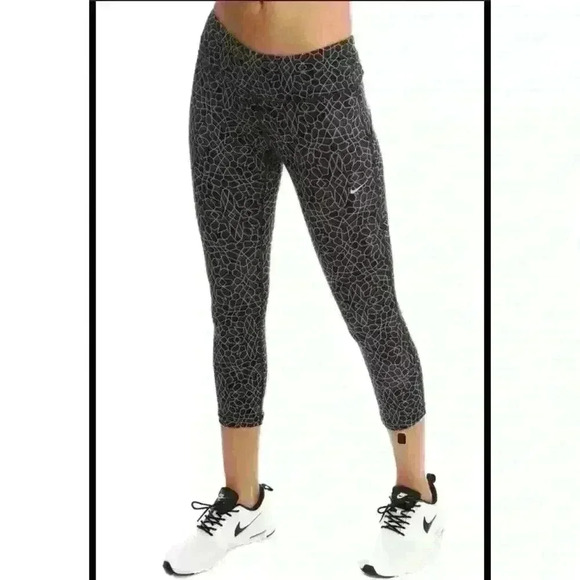 Nike Epic Run Starglass Tight Fit Capri Size SMALL Women's Running Leggings Gym - Picture 4 of 5